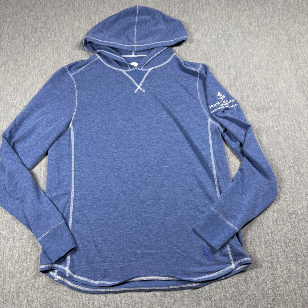 Toes on the Nose Hoodie Mens Small Blue Four Seasons Resort Santa Barbara Pullov